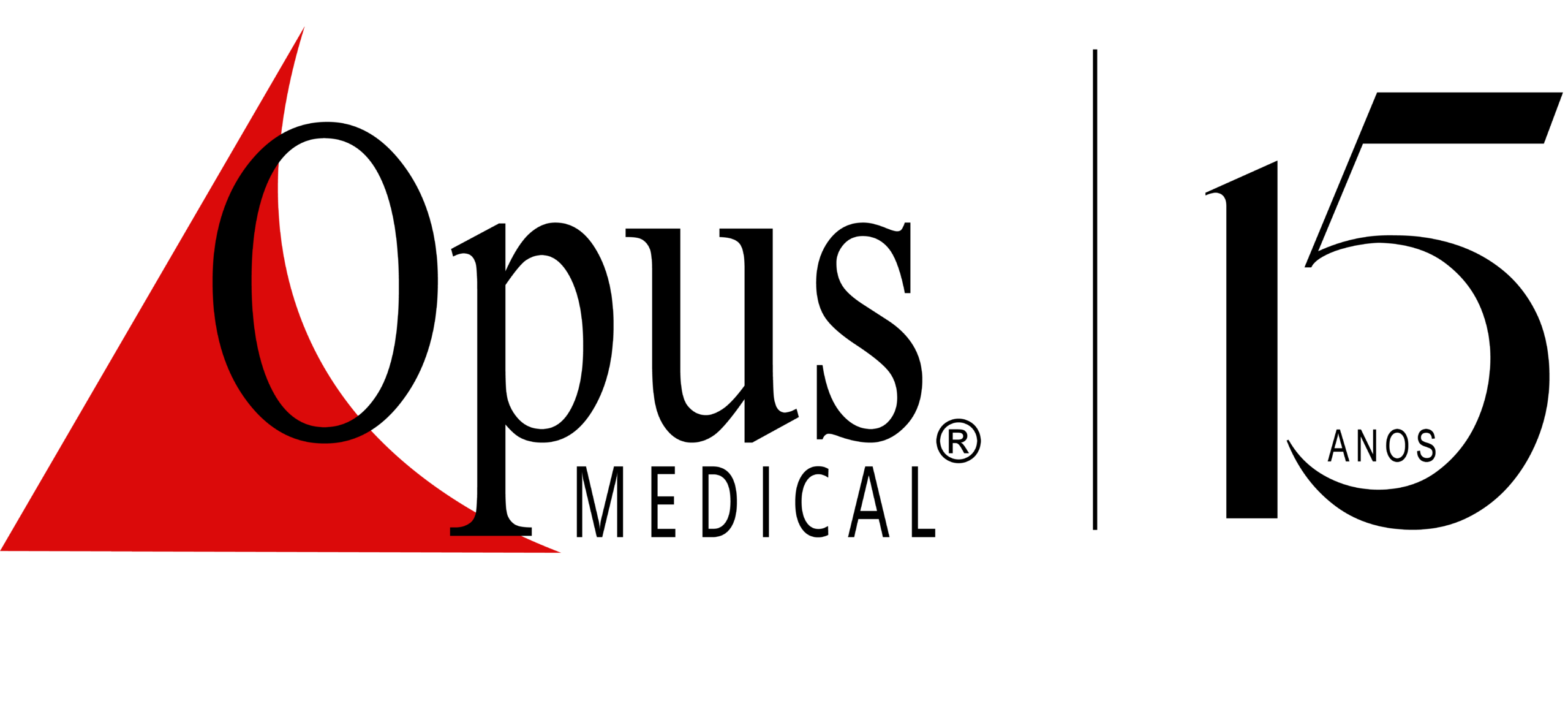 Logo Opus 15 Anos - preta